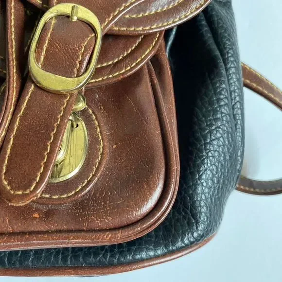 Black & brown mini backpack - Picture 3 of 8